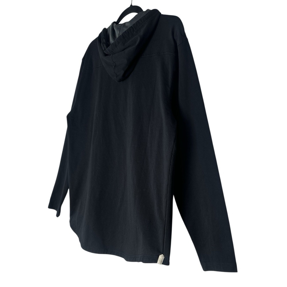 Bylt Sweatshirt Hooded Men's Large Black Drop Cut Henley Long Sleeve Basic - Picture 6 of 10